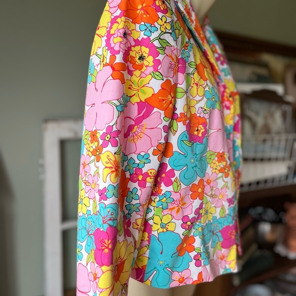 HARVE BENARD BY BENARD HOLTZMAN VIBRANT FLORAL JACKET BLAZER SIZE 10 PETITES - Picture 4 of 15